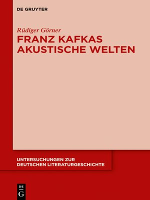 cover image of Franz Kafkas akustische Welten